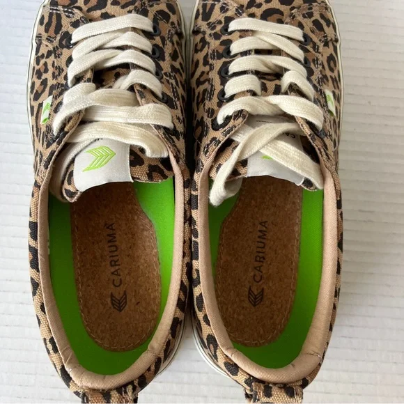 OCA Cariuma low stripe leopard print Canvas shoes - Picture 5 of 7